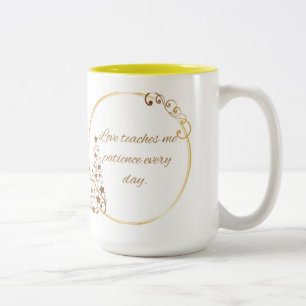 Oneindige liefdesmok tweekleurige koffiemok