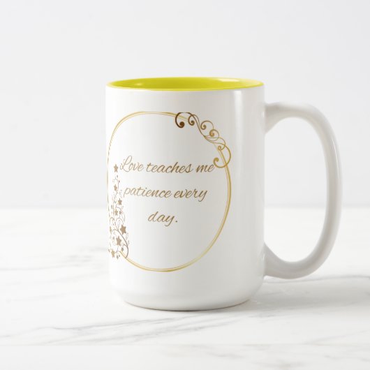 Oneindige liefdesmok tweekleurige koffiemok (Rechts)