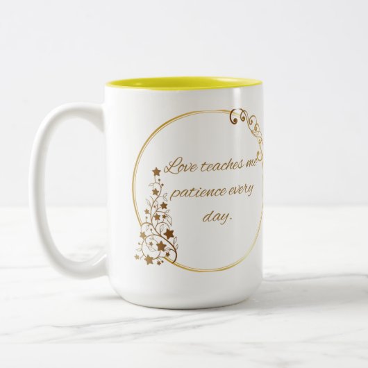 Oneindige liefdesmok tweekleurige koffiemok (Links)