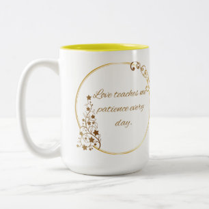 Oneindige liefdesmok tweekleurige koffiemok