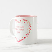 Oneindige liefdesmok tweekleurige koffiemok (Voorkant links)