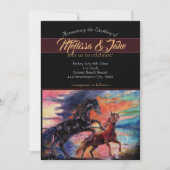 Oneindige lucht romantische waterverf paarden  kaart (Voorkant)