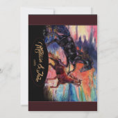 Oneindige lucht romantische waterverf paarden  kaart (Achterkant)