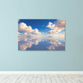 Oneindige luchtreflectiecanvasprint canvas afdruk (Insitu (Houten vloer))
