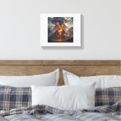 Oneindige luxe: kleurrijke lussen canvas afdruk (Insitu (Slaapkamer))