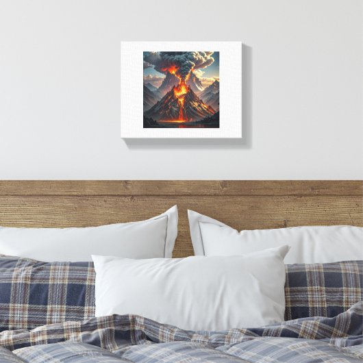 Oneindige luxe: kleurrijke lussen canvas afdruk (Insitu (Slaapkamer))