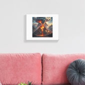 Oneindige luxe: kleurrijke lussen canvas afdruk (Insitu (Woonkamer))