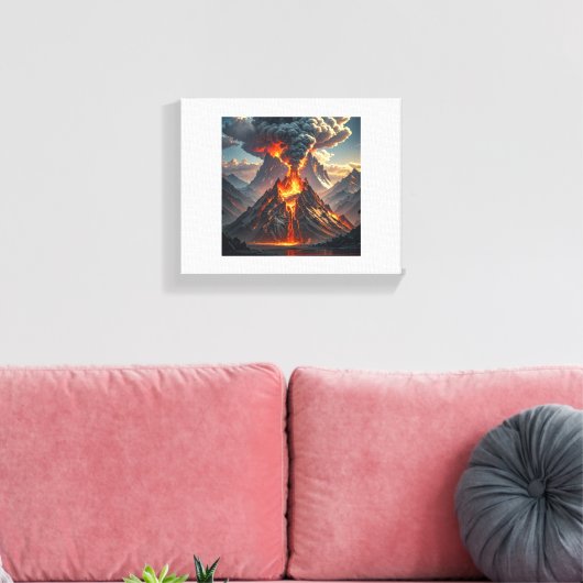 Oneindige luxe: kleurrijke lussen canvas afdruk (Insitu (Woonkamer))