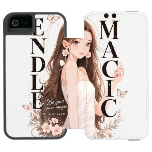 Oneindige Magie" Anime Meisje Portemonnee Hoes - E