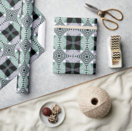 Oneindige Mirage van Four-Petal Glass Shine Mandal Cadeaupapier