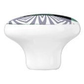 Oneindige Mirage van Four-Petal Glass Shine Mandal Keramische Knop (Zijkant)