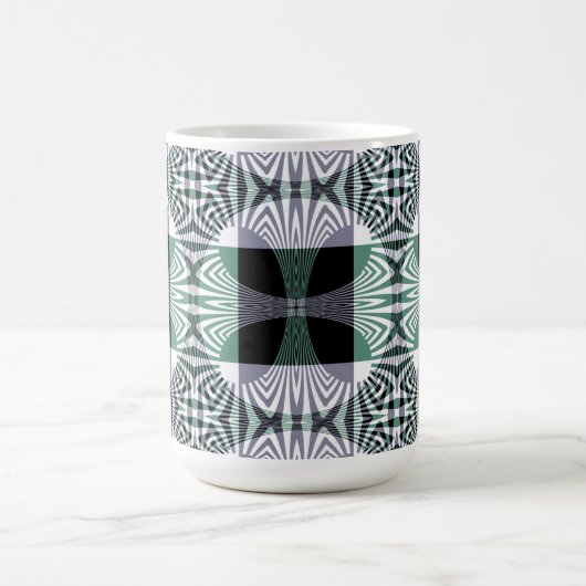 Oneindige Mirage van Four-Petal Glass Shine Mandal Magische Mok (Midden)