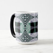 Oneindige Mirage van Four-Petal Glass Shine Mandal Magische Mok (Voorkant links)