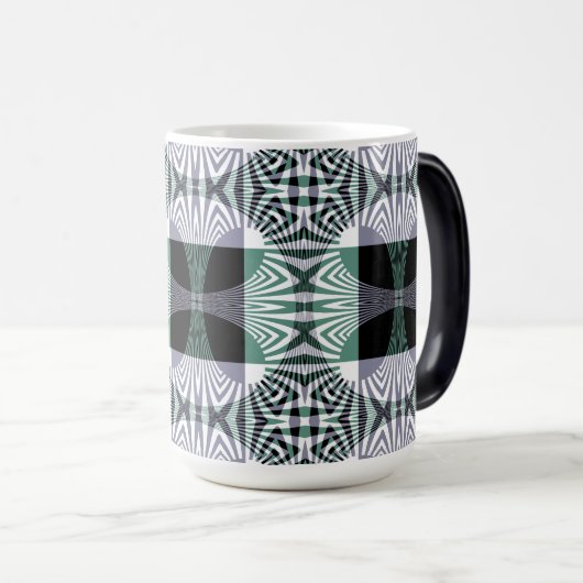 Oneindige Mirage van Four-Petal Glass Shine Mandal Magische Mok (Voorkant rechts)