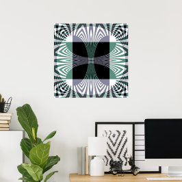 Oneindige Mirage van Four-Petal Glass Shine Mandal Poster