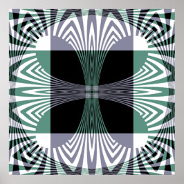 Oneindige Mirage van Four-Petal Glass Shine Mandal Poster