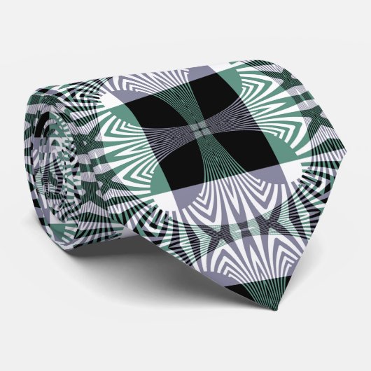 Oneindige Mirage van Four-Petal Glass Shine Mandal Stropdas (Opgerold)