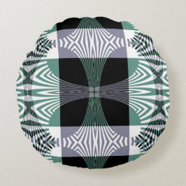 Oneindige Mirage van Vier-Petal Opal Mandala Rond Kussen