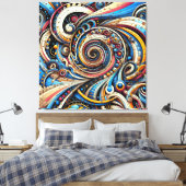 Oneindige mogelijkheden Abstracte droomspiraal Canvas Afdruk (Insitu (Slaapkamer))