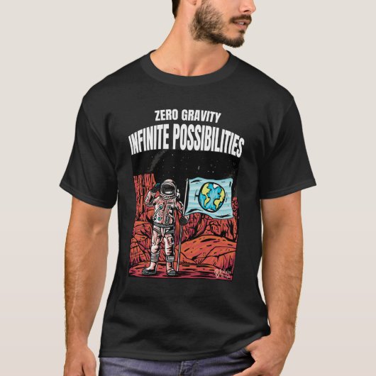 Oneindige Mogelijkheden Mannen Zwart T-shirt (Voorkant)