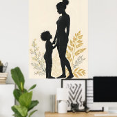 Oneindige Omhelzing – Moeder en Kind Poster (Thuiskantoor)