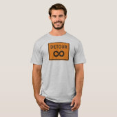Oneindige omwegen teken fietsen t-shirt (Voorkant volledig)
