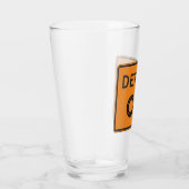 Oneindige omwegen teken wielrennen glas (Rechts)