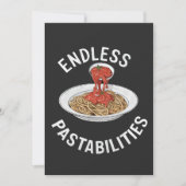 Oneindige Pastabilities Grappige Pasta Spaghettili Kaart (Voorkant)