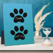 Oneindige Pootafdrukken Turquoise Gradiënt Tribuut Fotoplaat (Zijkant)