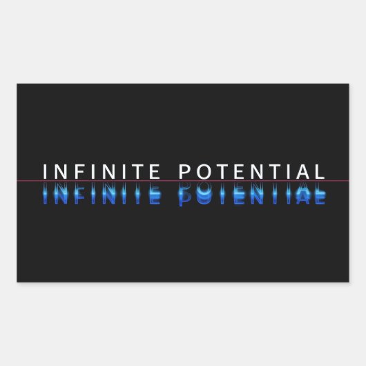 Oneindige Potentie Glitch Sticker (Voorkant)