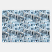 Oneindige Reflecties: 3D Mirror World Design Inpakpapier Vel (Voorkant 2)