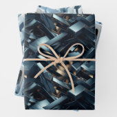 Oneindige Reflecties: 3D Mirror World Design Inpakpapier Vel (In situ)