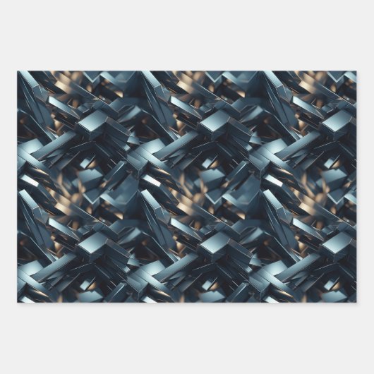 Oneindige Reflecties: 3D Mirror World Design Inpakpapier Vel (Voorkant)