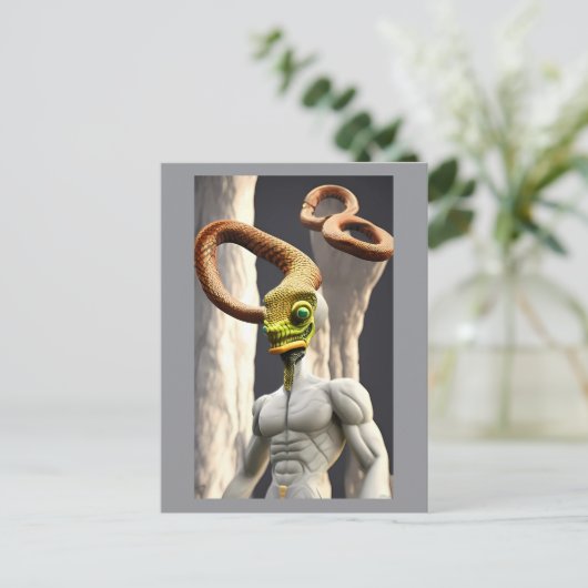 Oneindige slang God Briefkaart (Staand voorkant)