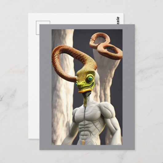 Oneindige slang God Briefkaart (Voorkant / Achterkant)