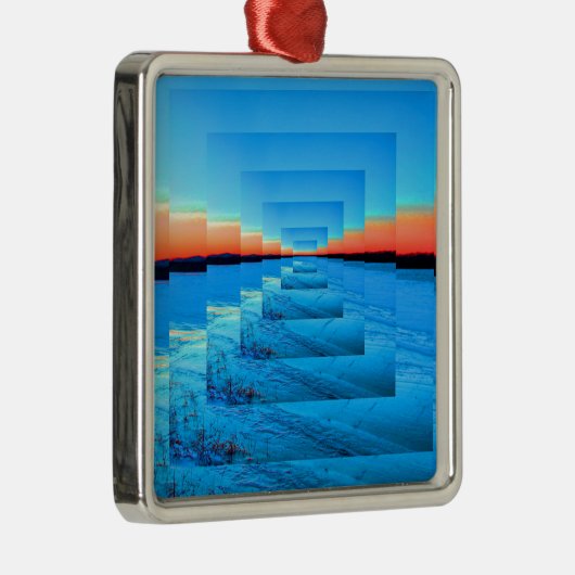 Oneindige Sneeuw Metalen Ornament (Rechts)