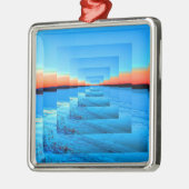 Oneindige Sneeuw Metalen Ornament (Links)