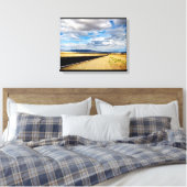 ONEINDIGE SNELWEG DOOR HOGE WOESTIJN CANVAS AFDRUK (Insitu (Slaapkamer))