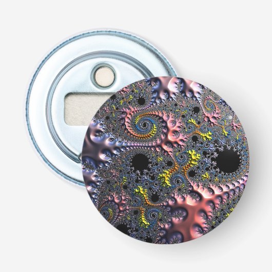 Oneindige Spiraal Rijken Button Flesopener (Voorkant)