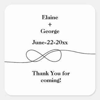 Oneindige sticker in wit en zwart