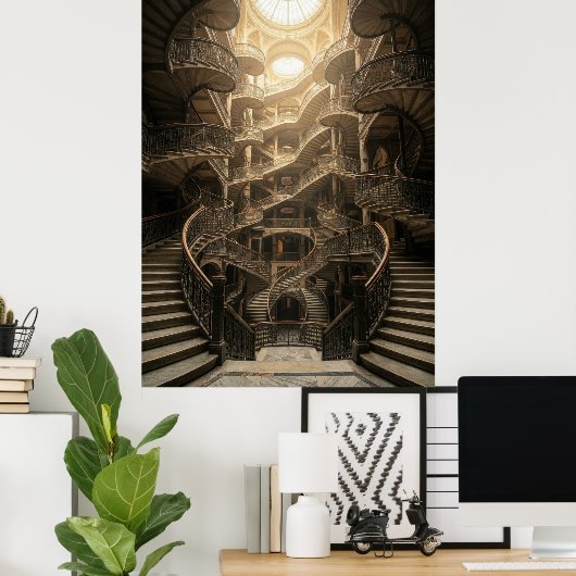 Oneindige Trap Groot Architectuur Poster (Thuiskantoor)