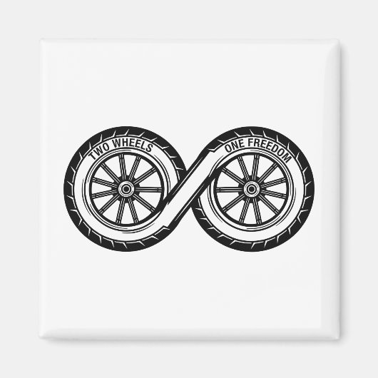 Oneindige Twee Wielenvrijheid Magneet (Voorkant)