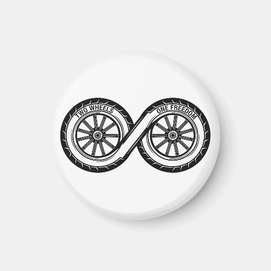 Oneindige Twee Wielenvrijheid Magneet (Voorkant)