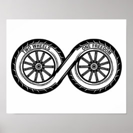 Oneindige Twee Wielenvrijheid Poster