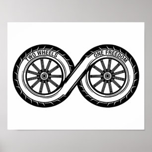 Oneindige Twee Wielenvrijheid Poster