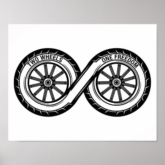 Oneindige Twee Wielenvrijheid Poster (Voorkant)