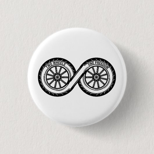 Oneindige Twee Wielenvrijheid Ronde Button 3,2 Cm (Voorkant)