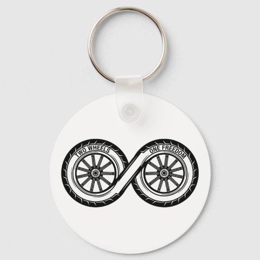 Oneindige Twee Wielenvrijheid Sleutelhanger (Voorkant)