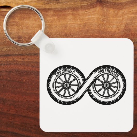 Oneindige Twee Wielenvrijheid Sleutelhanger (Voorkant)