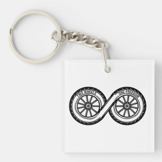 Oneindige Twee Wielenvrijheid Sleutelhanger (voorkant)